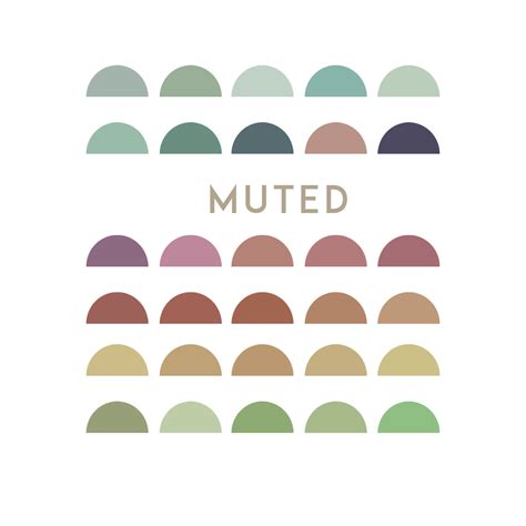 Muted Procreate Swatch Color Palette 30 Muted Color Tones - Etsy