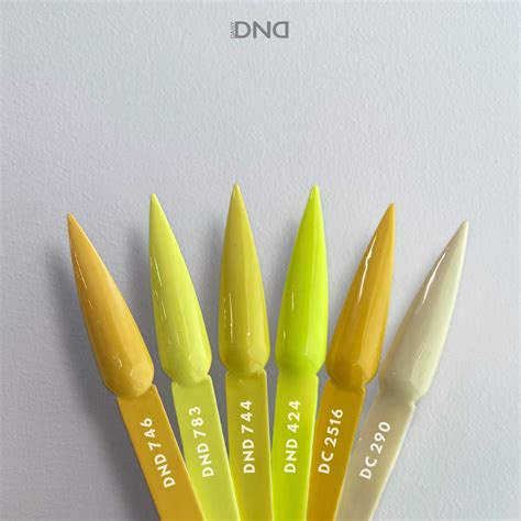DND Yellows | Gel nail polish colors, Best acrylic nails, Summer toe nails