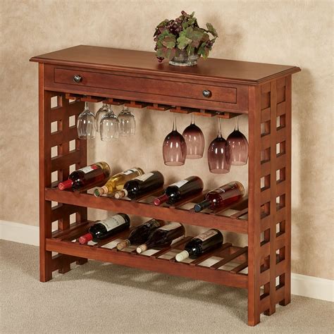 Colborn Mission Style Wine Rack Table | Wine rack table, Wine decor ...