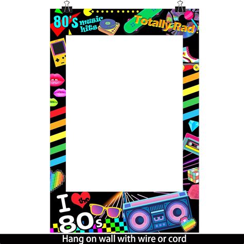 Musykrafties I Love 80s Photo Booth Frame Photobooth Props Not India | Ubuy