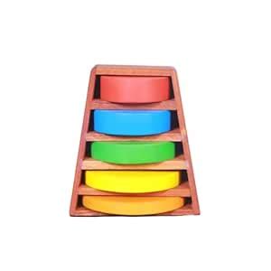 Thasvi Wooden Puzzle Tower (1+ years) | Helps Learn Size Discrimination ...