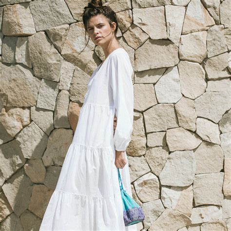 Buy tiered long sleeve dress - In stock