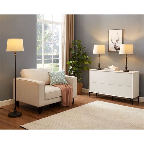 Charlton Home® Daytin 58'' LED Traditional Floor & Table Lamp Set | Wayfair