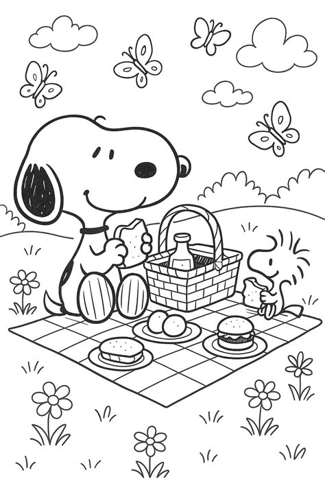 Free Snoopy Coloring Pages generator – 16 Snoopy Coloring Pages to Download