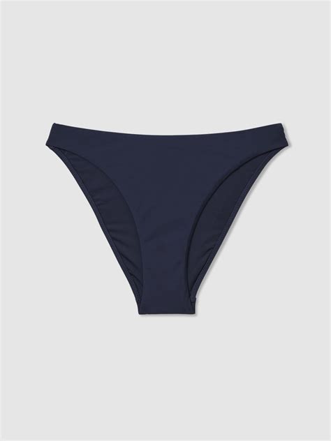 Reiss Mid Rise Bikini Bottoms in Navy - REISS