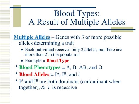 Multiple Alleles Example