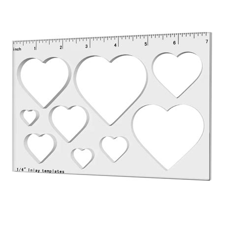 Buy Heart Inlay Template 9-in-1(1pc) Acrylic Router Fixture Template I ...
