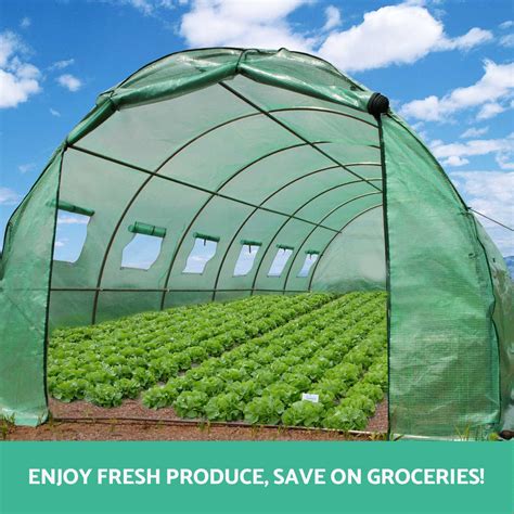 Greenfingers Greenhouse Tunnel Plastic Cover Greenhouses Green House ...