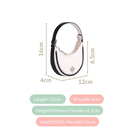 Mini Half Moon Bag White Online - Premium Mini Bag | Nestasia