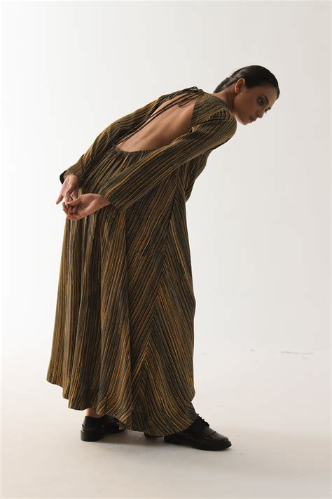 Multi Amber Stripe Wrap Dress – Bhawa Design Studio