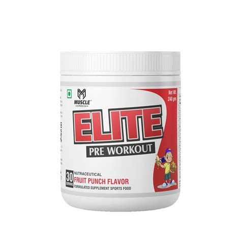 Muscle Xpress Elite Pre Workout | Fruit Punch Flavor | 240g (30 ...