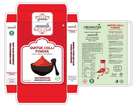 Red Chilli Powder retail Packaging Design | Freelancer