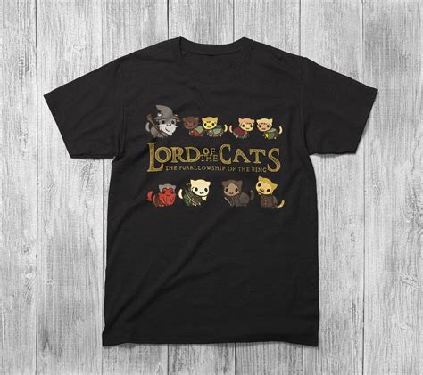 Lord of the Cats T-shirt A Purrfect Gift for Rings Fans Cat - Etsy UK