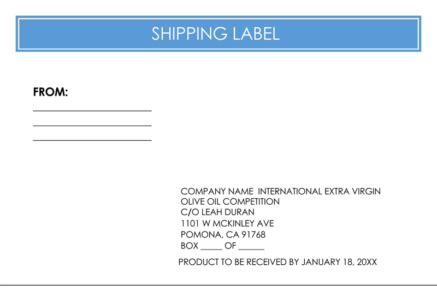 Shipping Label Template 的图像结果