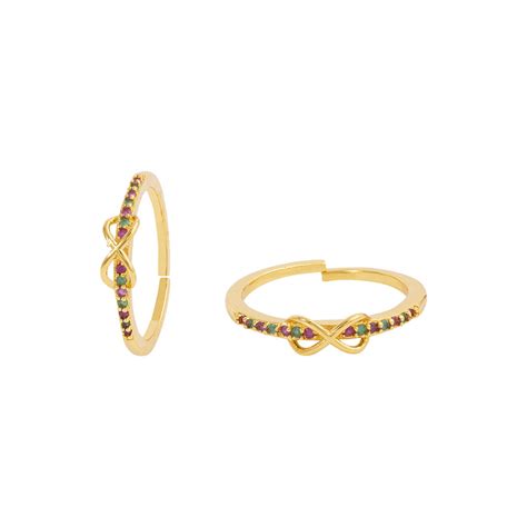 American Diamond Gold Plated Adjustable Toe Rings – VOYLLA