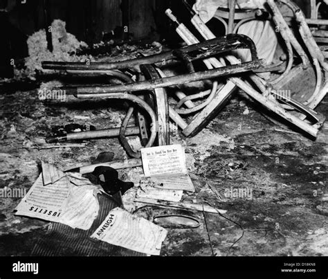 Coconut Grove Nightclub Fire. A view of the fire-ruined interior of the ...