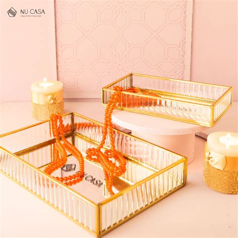 Unique Multipurpose Glass and Metal Tray - Shop Online | Nu Casa