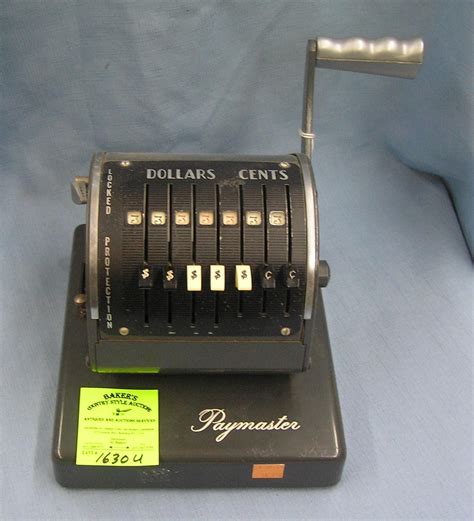 At Auction: Vintage Paymaster check writing machine