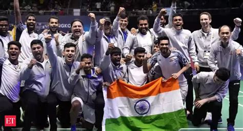 thomas cup: Indian men's badminton team script history, beat Indonesia ...