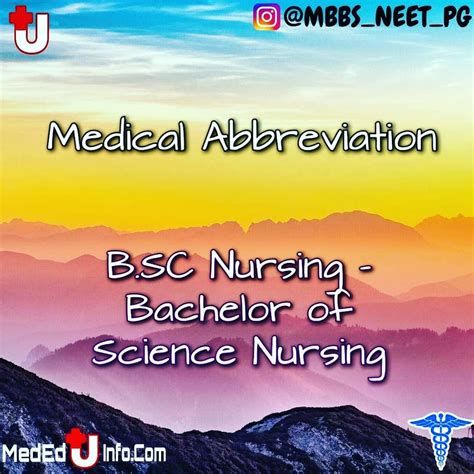 B.Sc. Nursing Medical Abbreviation | Medical, Bachelor of science, Nurse