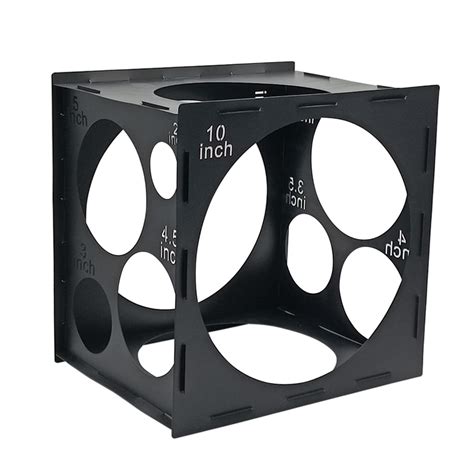 Buy Worown 11 Holes Collapsible Black Plastic Balloon Sizer Box ...
