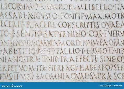 Ancient Latin Words Carved on Stone, Pisa Stock Photo - Image of ...