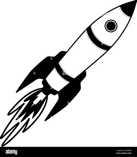 Rocket Clip Art Black And White