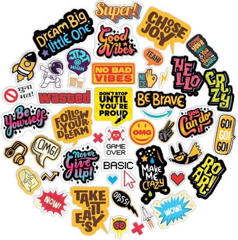 StickEra S1EP2 Vinyl Stickers Pack of 45 for Laptop, Mobile, Cases ...