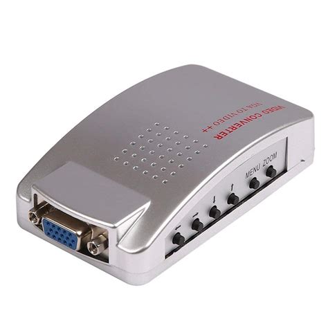 VGA to RCA Adapter, Composite AV S Video S-Video to VGA Converter, CCTV ...