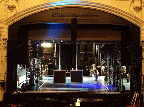 The set of Bring It On is loaded in and set up onstage at the SHN ...