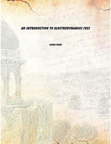 Amazon.in: Buy An Introduction To Electrodynamics 1922 [Hardcover] Book ...