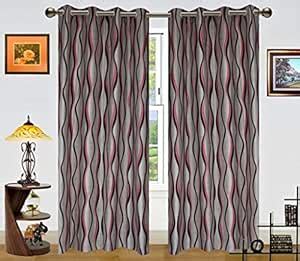 Buy Home Luxurious Set of 2 Multi-color New Premium Design Eyelet ...