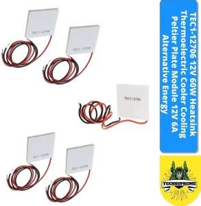 TechSupreme TEC1-12706 12V 60W Heatsink Thermoelectric Cooling Peltier ...