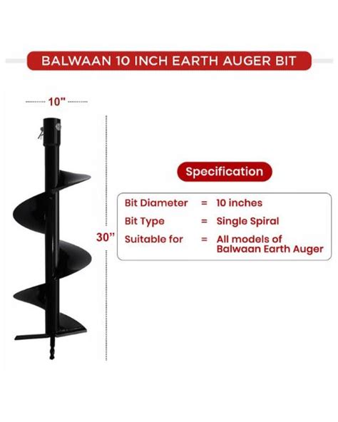 Balwaan Earth Auger 10 Bit | BigHaat