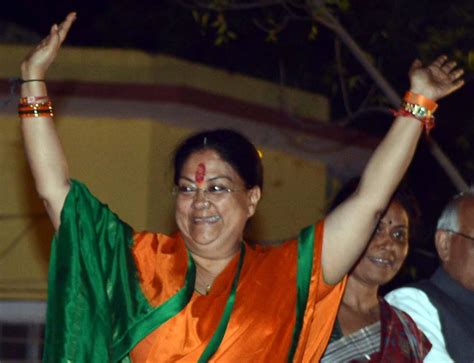 Will improve Rajasthan through growth, not dole: Vasundhara Raje ...