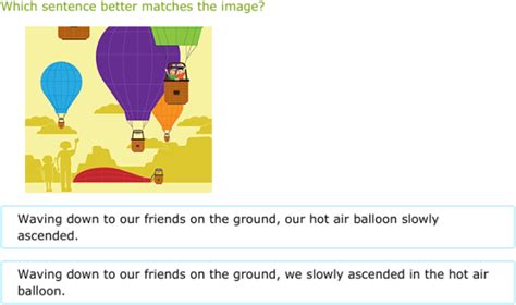 IXL - Misplaced modifiers with pictures (Class IX English practice)