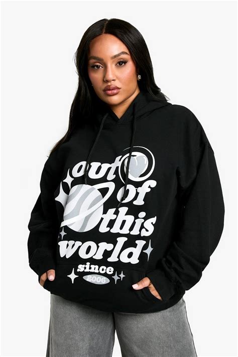 PLUS OUT OF THIS WORLD OVERSIZED HOODIE | boohoo USA