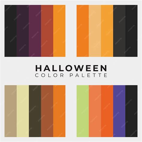 Premium Vector | Halloween color palette collection