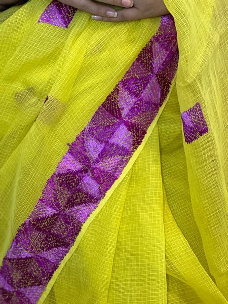 Hand Embroidered Phulkari Saree – Just Phulkari