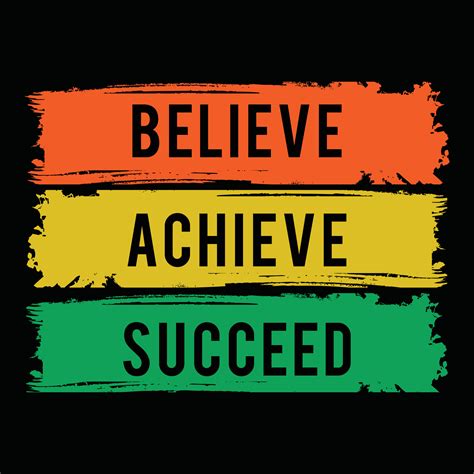 Believe achieve succeed motivational quotes typography t shirt design ...