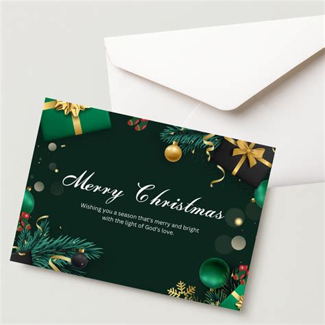 Christmas Greeting Card- 300 GSM Paper with Envelope (Pack of 1 ...