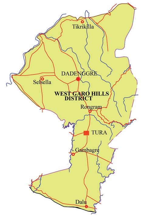 West Garo Hills District Map | Meghalaya Government Portal
