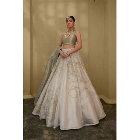 Champagne Mauve Peony Lehenga