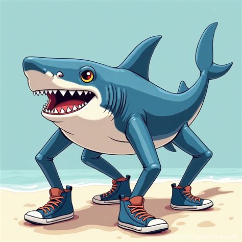Shark with Legs and Shoes | Stable Diffusion Online