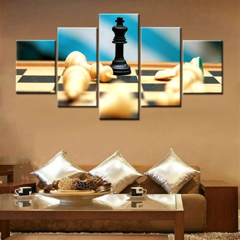 Checkmate! The Queen in Chess Picture Wall Art Canvas Prints Artwork ...