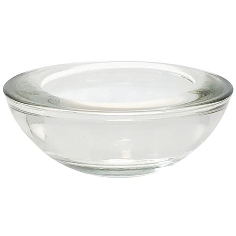 Buy Just Artifacts Round Clear Glass Tealight Candle Holder 1-Inch (Set ...