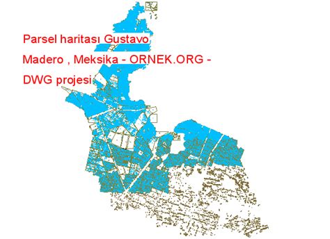 Parsel haritası Gustavo Madero , Meksika dwg projesi - Autocad Projeler