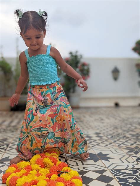 Cotton Lehenga with Crop Top | Ethnic Wear for Girls – Tura Turi