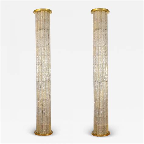Monumental Floor Lamp Columns by JT Kalmar 1970'