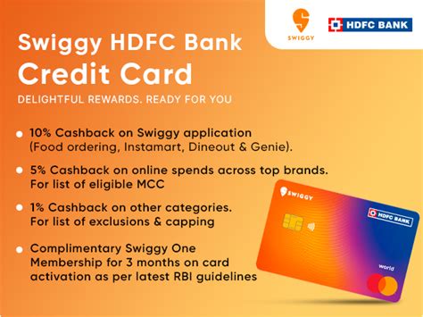 Unlock Rewards With Swiggy HDFC Bank Credit Card | Dealzza